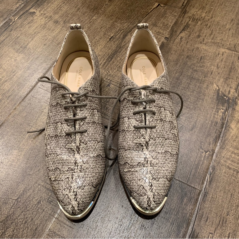 Cole Haan Women's Textured Gray Loafers